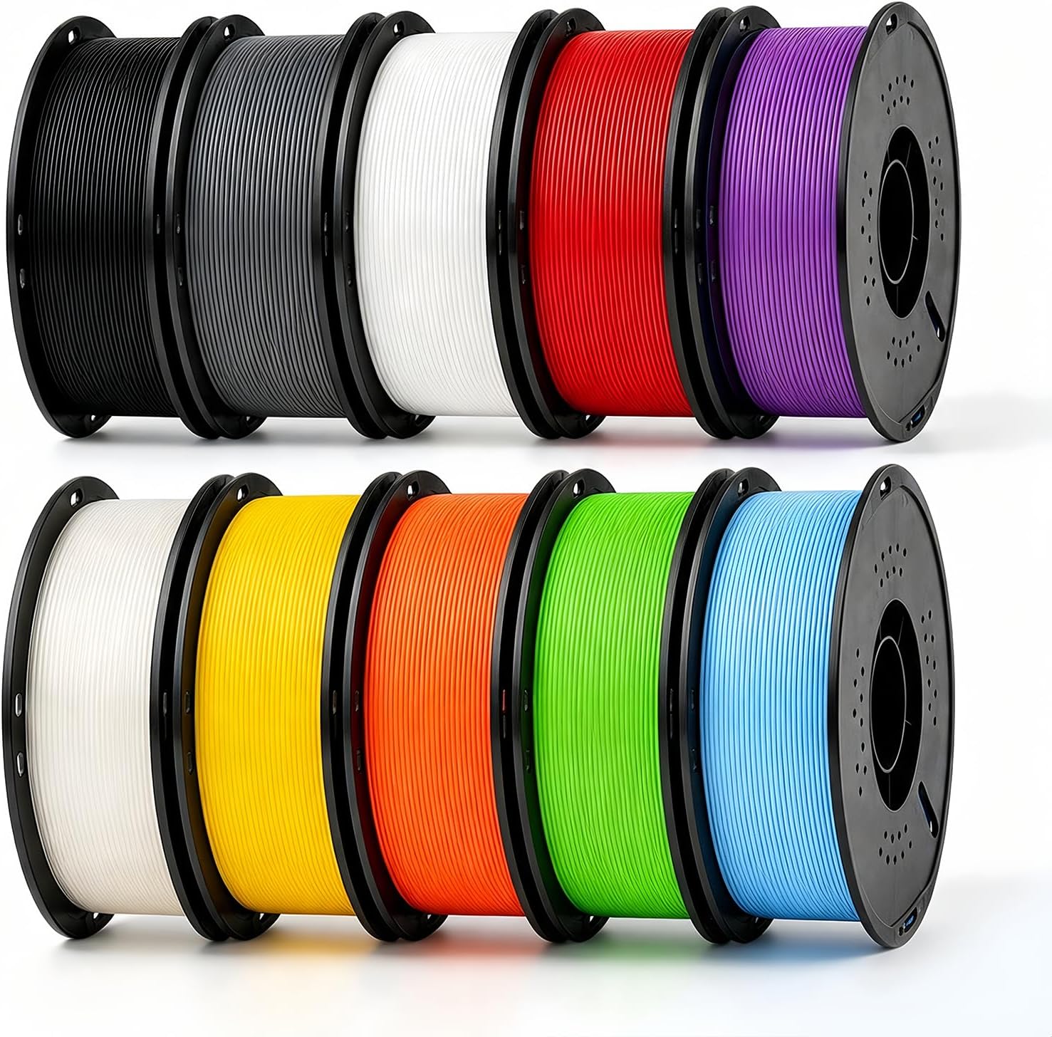 UGUESS 10KG PETG 3D Filament Bundle, 1.75mm 10 Colors